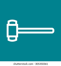 Hammer, sledge, sledgehammer icon vector image. Can also be used for construction, intertiors and building. Suitable for use on web apps, mobile apps and print media.
