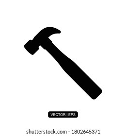 Hammer solid icon vector illustration logo template for many purpose.