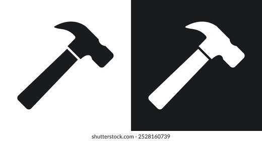 Hammer solid vector icon pack