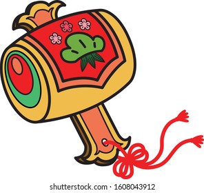 Hammer of hammer storm decorate with red 