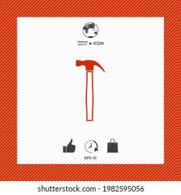 Hammer symbol icon. Elements for your design