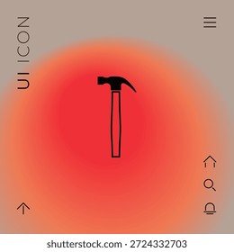 Symbol für Hammer. Elemente für Ihr Design