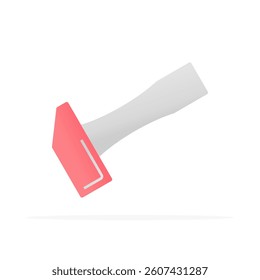 hammer symbol icon, flat colored vector. modern and minimalist design