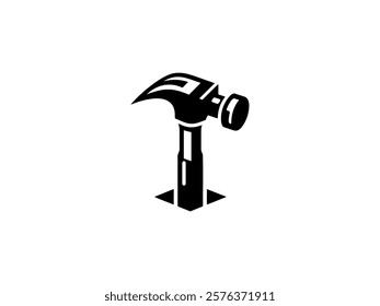 Hammer Symbol,  Strong and Durable Tool for Carpentry and DIY Work