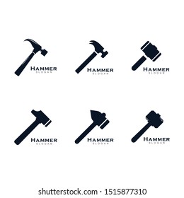 Hammer symbol vector icon illustration