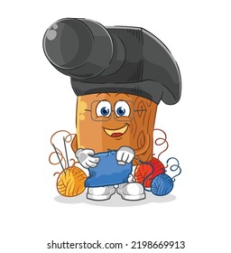 the hammer tailor mascot. cartoon vector