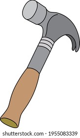 Hammer tapping tool illustration icon
