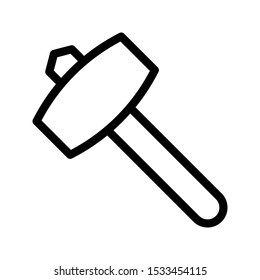 hammer thin line vector icon