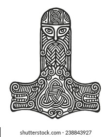 Hammer of Thor medieval Viking Symbol  svg