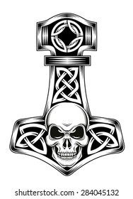 Hammer of Thor medieval Viking Symbol svg