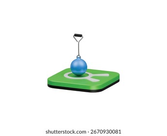  hammer throw icon 3d illustration render