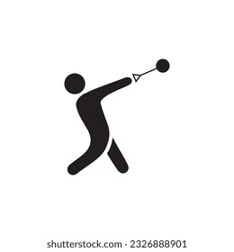 hammer throw icon symbol sign vector