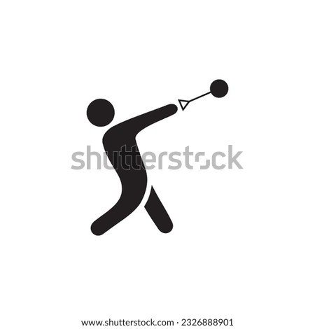 hammer throw icon symbol sign vector