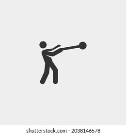 Hammer throw vector icon illustration sign