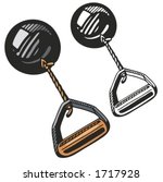 Hammer throwing equipment. Vector illustration.