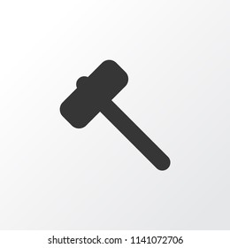 Hammer for tiles icon symbol. Premium quality isolated mallet element in trendy style.