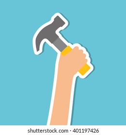 hammer tool design, vector illustration