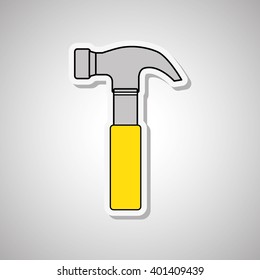 hammer tool design, vector illustration