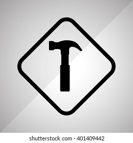 hammer tool design, vector illustration