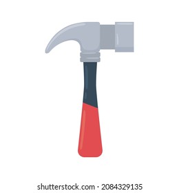 hammer tool flat icon isolated