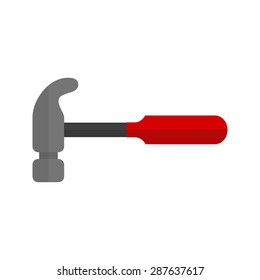 Hammer, tool, hardware icon vector image. Can also be used for construction, interiors and building. Suitable for use on web apps, mobile apps and print media.