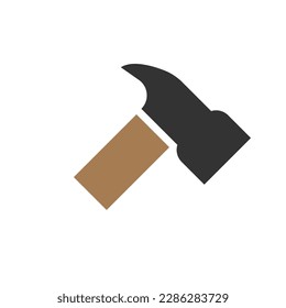 Hammer tool icon design template isolated