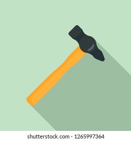 Hammer tool icon. Flat illustration of hammer tool vector icon for web design