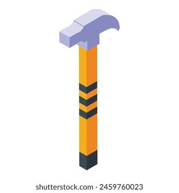 Hammer tool icon isometric vector. Construction stuff. Heavy metal instrument