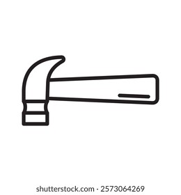 Hammer tool icon line vector design template with trendy style
