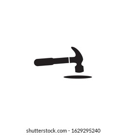 Hammer tool icon logo design vector template