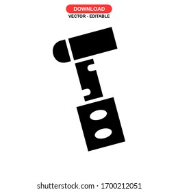 hammer tool icon or logo isolated sign symbol vector illustration - high quality black style vector icons
