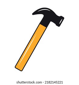 hammer tool icon on white background