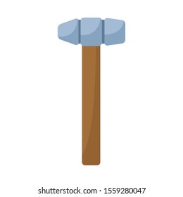 hammer tool icon over white background, vector illustration