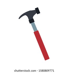 hammer tool icon over white background, vector illustration