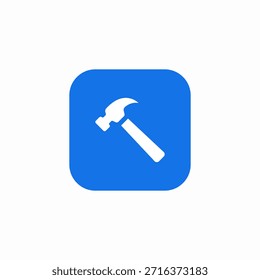 Vector de signo de icono de herramienta de martillo