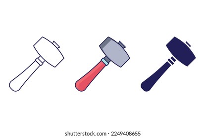 Hammer tool icon vector illustration
