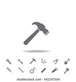 Hammer and tool icons set