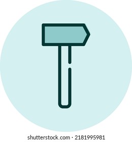 Hammer tool, illustration, vector on a white background.