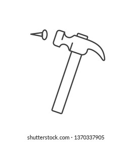 hammer tool isolated icon
