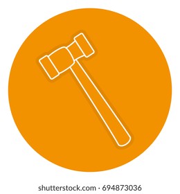 hammer tool isolated icon