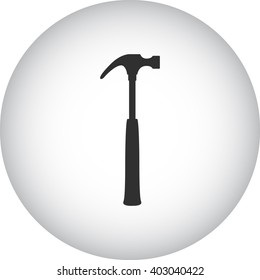 Hammer tool sign simple icon on  background