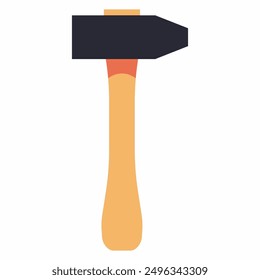 Hammer tool vector cartoon illustration isolated on a white background.