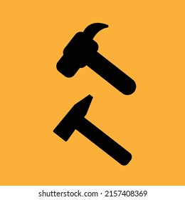 Hammer tools  for building or  destroy, Contruction worker use this tool. Hammer icon set. Hammer tools icon vector.