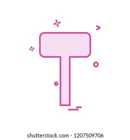 Hammer tools icon design vector