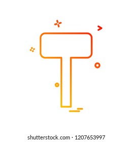 Hammer tools icon design vector