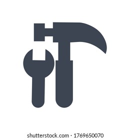 Hammer tools icon (vector illustration)