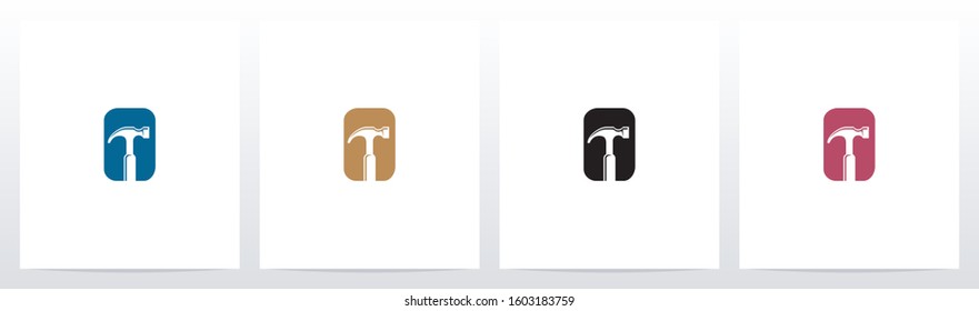 Hammer Tools On Letter Logo Design O 