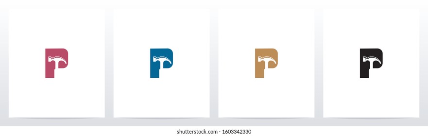 Hammer Tools On Letter Logo Design P 