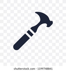 Hammer transparent icon. Hammer symbol design from Construction collection. Simple element vector illustration on transparent background.
