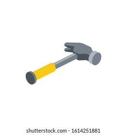 Hammer vector 3d isometric, color web icon, new flat style. Creative illustration design, idea for infographics.